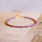 Faux Gemstone Bracelet Purple - One Size