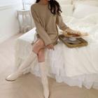 Cut-edge Plain T-shirt