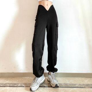 High-waist Wide Leg Cargo Pants