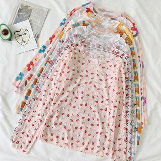 Long-sleeve Floral Top (various Designs)
