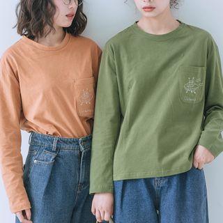 Long-sleeve Chest Pocket T-shirt