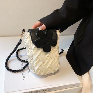 Flower Detail Crossbody Bag White - One Size