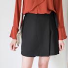 Elastic-waist Wrap-front Shorts