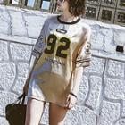 Set: Elbow-sleeve Top + Lettering Bikini