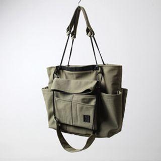 Multi-pocket Carryall Tote - Khaki Khaki - One Size