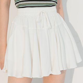 High-waist Drawstring Skort