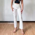 Cutout Shirred Crop Bootcut Pants