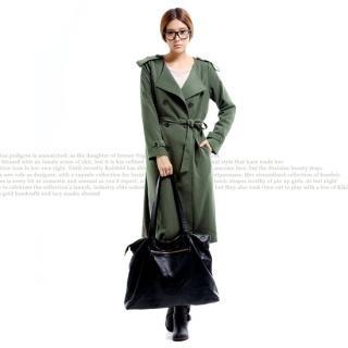 Epaulette-accent Trench Coat