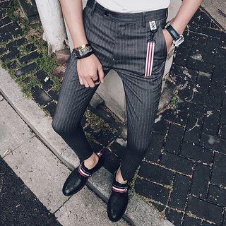 Slim-fit Stripe Cropped Pants