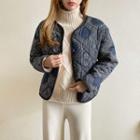 Paisley Print Fleece Reversible Jacket