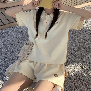 Set: Wide Short-sleeve T-shirt + Shorts