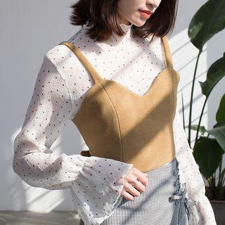 Spaghetti Strap Tie-waist Top