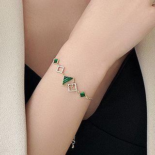 Rhinestone Square Bracelet
