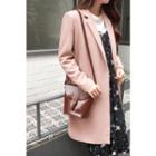 Notched-collar One-button Coat