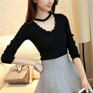 Choker Knit Top