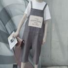 Print Capri Dungaree