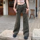 Mid-rise Cargo Boot-cut Jeans