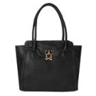 Padlock Accent Tote Black - One Size
