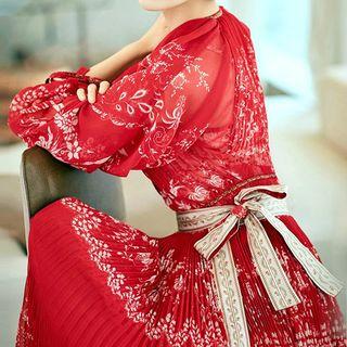 Accordion Chiffon Dress