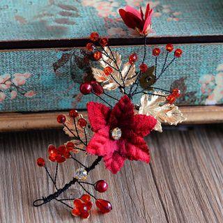 Set: Flower Hair Stick + Headpiece