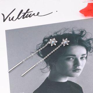 Alloy Snowflake & Bar Dangle Earring
