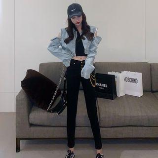 Skinny Pants / Cropped Denim Jacket