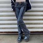 Low-rise Lace-up Side Bootcut Jeans