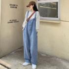 Loose-fit Straight-leg Denim Jumper Pants