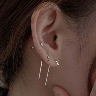 Geometric Alloy Earring (various Designs) 1 Pair - Silver - One Size