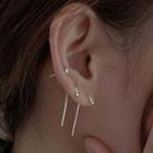 Geometric Alloy Earring (various Designs) 1 Pair - Silver - One Size