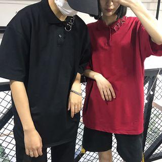 Metal-accent Polo Shirt