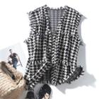 Houndstooth Vest Houndstooth - Black & White - One Size
