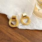 Sterling Silver Layered Hoop Drop Earring 1 Pair - Gold - One Size