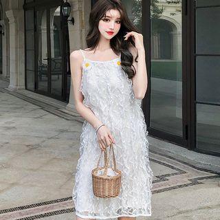 Spaghetti-strap Lace Dress As Shown In Figure - One Size