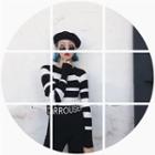 Lettering Stripe Long-sleeve Knit Top