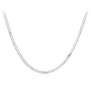 Simple Geometric Sideways Necklace Silver - One Size