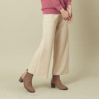 Cropped Wide-leg Pants Almond - One Size