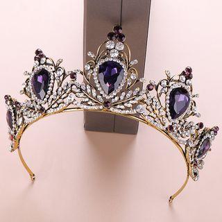 Wedding Faux Crystal Tiara Purple - One Size