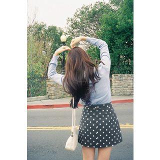 Polka Dot A-line Miniskirt