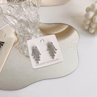 Fish Rhinestone Alloy Earring 1 Pair - Silver - One Size