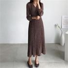 Patterned Pleated Dress