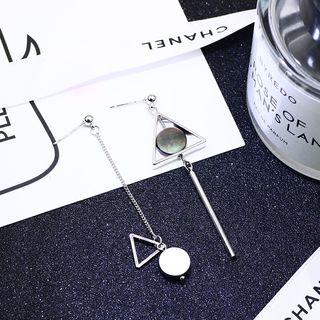 Non-matching Triangle Drop Earring