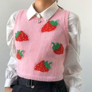 Fruit Jacquard Knit Vest
