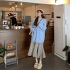 Cable Knit Sweater / Spaghetti Strap Floral Print Dress