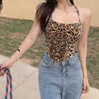 Leopard Camisole Top Leopard Print - Brown - One Size
