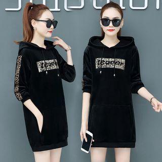 Leopard Lettering Hoodie