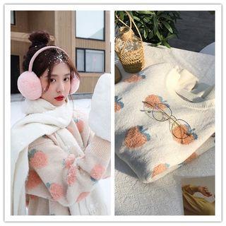 Peach Pattern Sweater Almond - One Size
