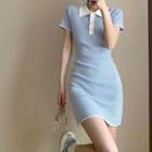 Knit Mini A-line Polo Dress