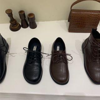 Lace-up Faux-leather Casual Shoes