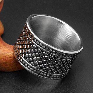 Bead Edge Wide Ring